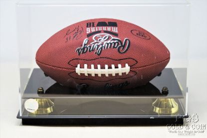 Picture of Signed Football Dan Hampton HOF Chicago Bears Rawlings + Display  20225SH