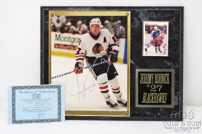 Picture of Signed Jeremy Roenick Chicago Blackhawks NHL Photo in Frame 21339