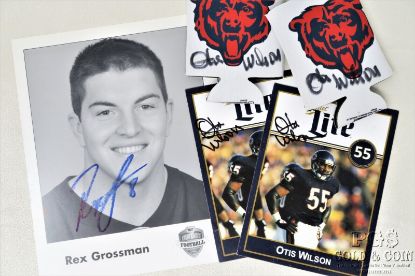 Picture of Signed Chicago Bears Lot Rex Grossman, Otis Wilson,Miller Cards 13754