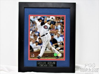 Picture of Signed Geovany Soto Chicago Cubs 8x10 Photo MLB Baseball Framed 16x13 14729