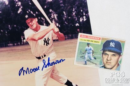 Picture of Signed Moose Skowron Photo & Card Topps 61 Baseball NY Yankees (2pcs)