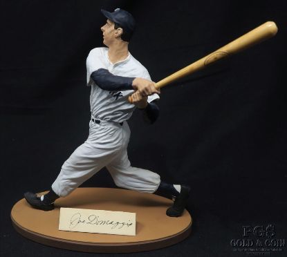 Picture of Vintage Gartlan Joe Dimaggio Hand Signed Statue HOF NY Yankees Box & COA 26556