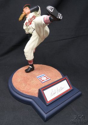 Picture of  Bob Feller Hand Signed 10" Cooperstown HOF Collection Statue Indians 26554