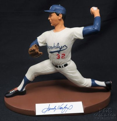 Picture of Vintage Limited Ed. Salvino Sandy Kaufax Hand Signed 7" Statue Dodgers HOF 26552