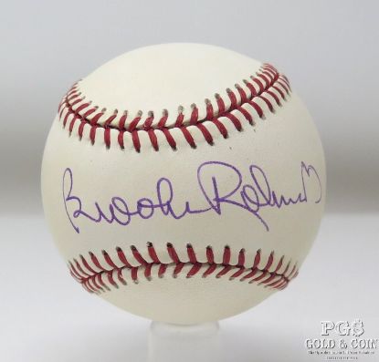 Picture of Brooks Robinson signed Rawlings OAL Baseball Baltimore Orioles HOF JSA COA 27237
