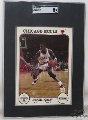 Picture of 1985 Interlake Michael Jordan SGC 5 EX Chicago Bulls Oversize RC 27827