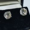 Picture of 4.0cttw - I1/K High Florescent Diamond Stud Earrings 14k White Gold 2.4g  25085