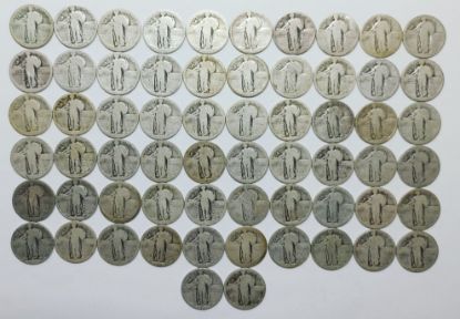 Picture of (62) "No Date" Standing Liberty Quarters SLQ 25c $15.50FV 28230