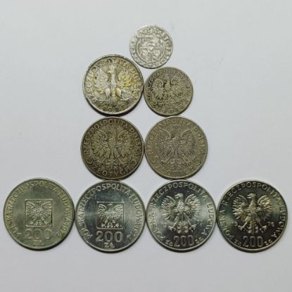 Picture of (9) Assorted Date Silver Poland Coins including Hammered Silver 28940