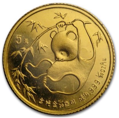 Picture of 1/20 oz China Gold Panda - BU 1982-2000 (Year Varies) 
