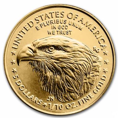 Picture of 1/10 oz Gold Eagle - BU Type 2 (Year Varies) 2021-Date