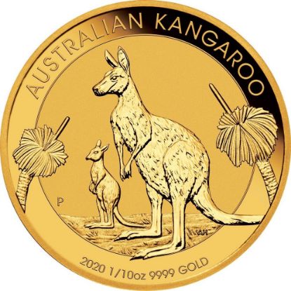 Picture of 1/10 oz $15 Australian Kangaroo Gold (Random Date) BU 