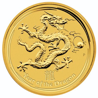 Picture of 2 oz Australia $200 Gold Lunar Dragon (Random Date) BU 