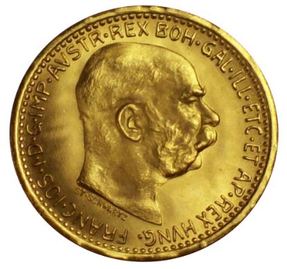 Picture of Austria 10 Corona Gold Coin (1912) BU .0980 AGW