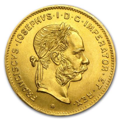 Picture of Austria 4 Florin / 10 Franc Gold Coin (1892) BU .0933 AGW
