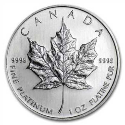 Picture of Platinum Canadian $50 Maple Leaf - 1 oz (Random Date) BU