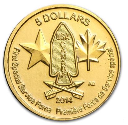 Picture of Canada 1/10 oz Gold $5 Special Service Force - BU