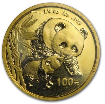 Picture of China 1/4 oz Gold Panda (2001-2015) BU