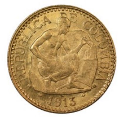 Picture of Colombia 2.5 Pesos Gold (Random Date) AU .1178 AGW