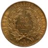 Picture of France 20 Francs Gold Early Head Ceres (1849-1851) AU .1867 AGW