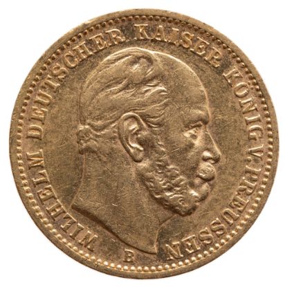 Picture of Germany 20 Mark Gold Prussia Wilhelm I (1871-1888) AU .2304 AGW