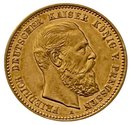 Picture of Germany 10 Mark Gold Prussia Friedrich III (1890-1912) AU .1152 AGW