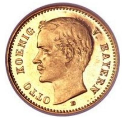 Picture of Germany 10 Mark Gold Bavaria Otto (1890-1912) AU .1152 AGW