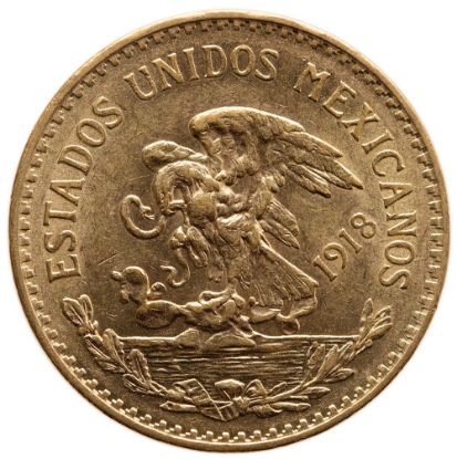 Picture of Mexico Gold 20 Peso (Random Date) BU .4826 AGW