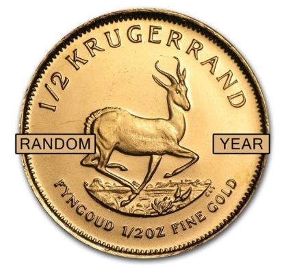Picture of 1/2 oz South Africa Gold Krugerrand (Random Date) BU 
