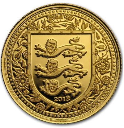 Picture of Gilbraltar 1/5 oz Gold Two Pound Royal Arms of England (2018) BU