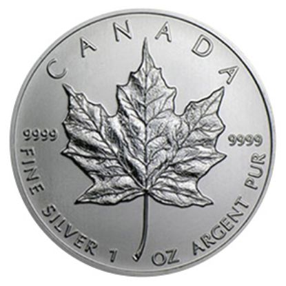 Picture of 1 oz Canadian $5 Silver Maple Leaf (Random Date) BU