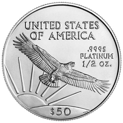 Picture of 1/2 oz $50 American Platinum Eagle (Random Date) BU