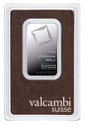 Picture of 1 oz Platinum Bar/Round - Brand Varies (Carded)