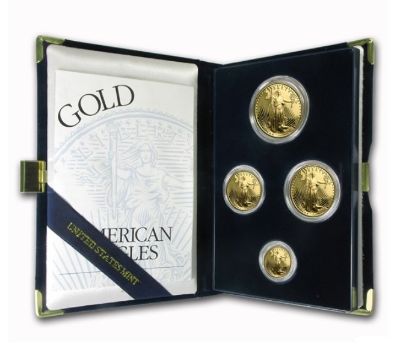 Picture of 1995-W Proof American Gold Eagle 4 Coin Set (Box & COA)