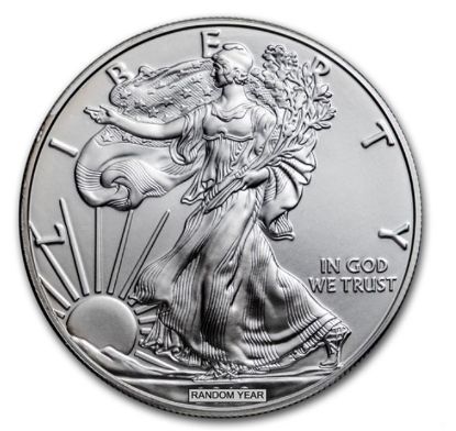 Picture of 1 oz Burnished American Silver Eagle (Random Date) Caps only BU