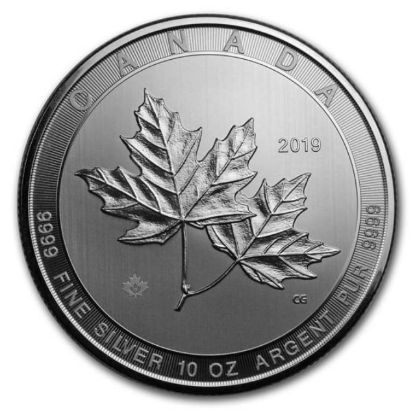 Picture of 10 oz Canada Silver Maple Leaf $50 (2019) BU 