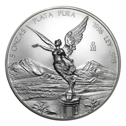 Picture of 5 oz Mexican Libertad Silver Coin (Random Date) BU