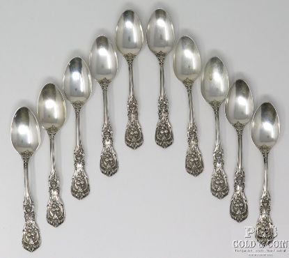 Picture of (10) Antique Sterling Silver Reed & Barton Francis 1st Tea Spoons 223.7g  