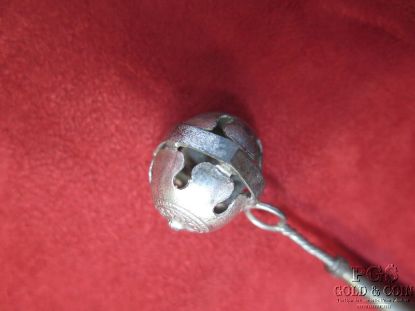 Picture of Vintage Victorian Silver Baby Rattle with High Pitch Whistle 