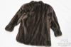 Picture of Rich Dark Brown Women's Mink Fur Coat with Cuffs for Menger Cuffs Med Length