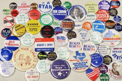 Picture of Vintage Political Buttons Assorted Lot Election Pins 61 Pcs 