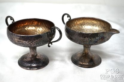 Picture of Hand Hammered Sterling Silver Cream and Sugar Set 129g  