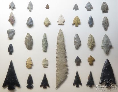Picture of Museum Quality Authentic Native American Arrowhead & Spearhead Collection