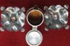 Picture of Vintage Hilton Silverplate Coffee/Teapot + 2 Barbour Candlesticks 