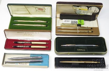 Picture of (14pcs)Assorted Vintage Pen/Pencils - Cross, Chanel, Scripto, Papermate