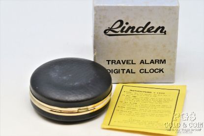 Picture of Vintage 1950s Linden Travel Alarm Digital Clock #1526 w/Box & Papers 