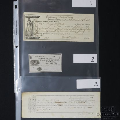 Picture of Civil War Document Collection 1861-1864 Union Army Sight Draft Soldier Pay 
