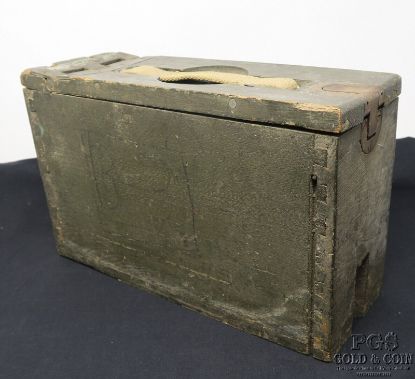 Picture of Antique Vintage Wooden Ammunition Box Crate  WWII