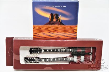 Picture of Led Zeppelin DVD, Jimmy Page Les Paul Miniature Guitar Music Legends w/Box 