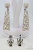 Picture of Vintage Silver Tone Jewelry Assorted Majorica, Trifari, Monet, Richelieu 